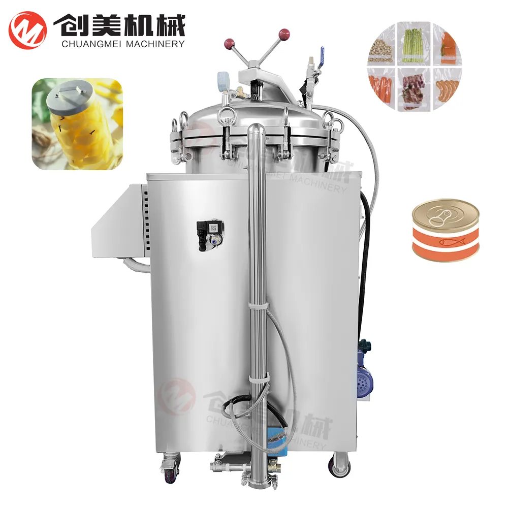 Back Pressure Esterilizador Indústria Alimentar Tinplate Latas Flexível Embalado Alimentos - Esterilizador - foodmachtech